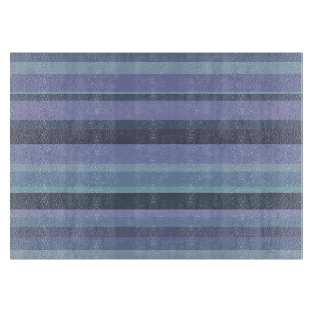 Blue-grey horizontal stripes cutting board (Front)