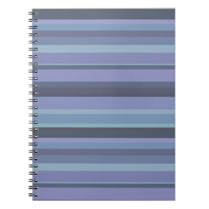 Blue-grey horizontal stripes notebook