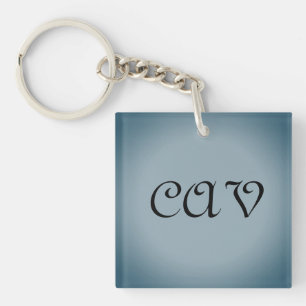 Blue Grey Keychain 