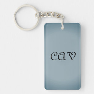 Blue Grey Keychain 