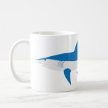 Blue Grey Mako Shark Mug<br><div class="desc">Fantastic shark mug for a special young one.  You can easily personalise it with their name or delete the name for a generic shark mug.
The shark was drawn by seriously whimsical artist - dag dart.
www, dagdart.com</div>