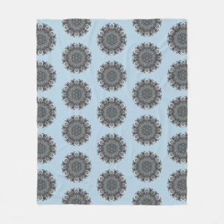 Blue Grey Mandala Blanket