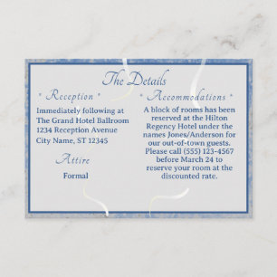Blue & Grey Marble Enclosure Card