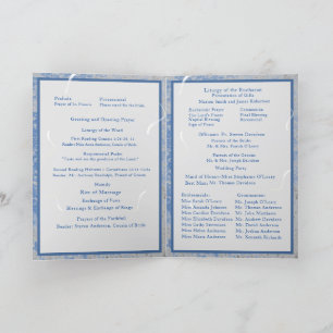 Blue & Grey Marble Nuptial Mass with Photo  Program