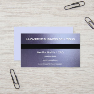 Blue Grey Metal Texture Business Card