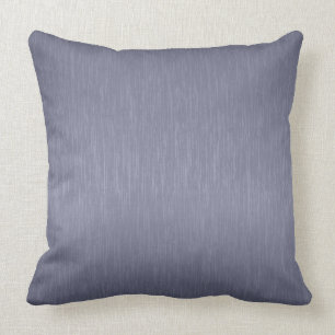 Blue-Grey Metallic Brushed Aluminium Look Cushion