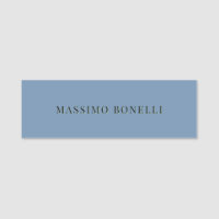Blue Grey Minimalist Plain Legible Modern