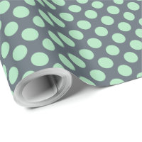 Blue-Grey & Mint Polkadot Pattern