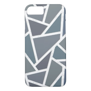 Blue-grey mosaic pattern iPhone 8/7 case