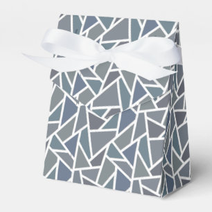 Blue-grey mosaic pattern favour box