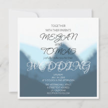 Blue & Grey Mountains Elegant Wedding