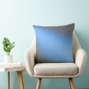 Blue  & Grey ombre moonlight  Cushion