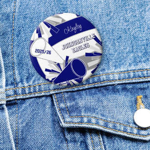 blue grey or ANY COLORS volleyball cheerleader 7.5 Cm Round Badge