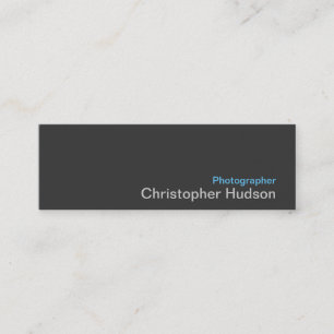 Blue Grey Photographer Standard Slim Business Card