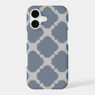 Blue-grey quatrefoil