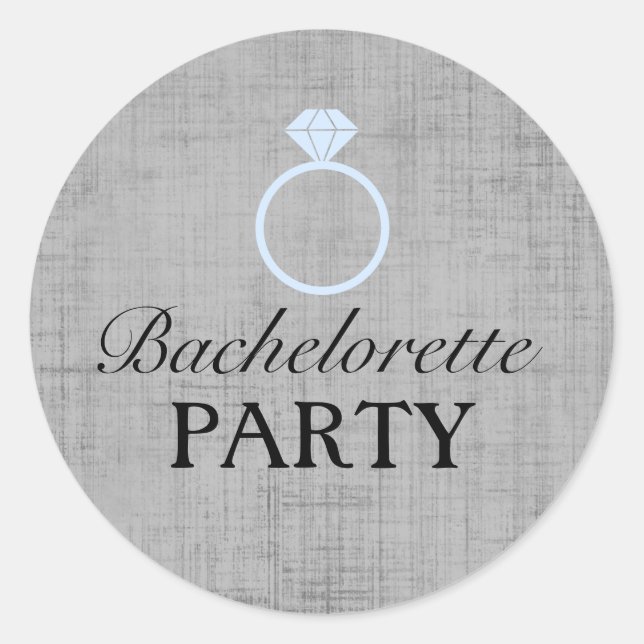 Blue & Grey Ring Design Bachelorette Sticker (Front)