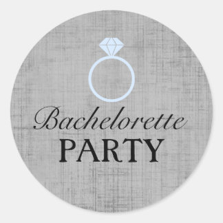 Blue & Grey Ring Design Bachelorette Sticker