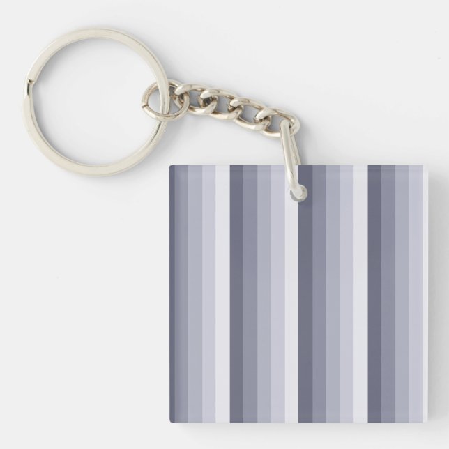 Blue grey shadow stripes key ring (Front)