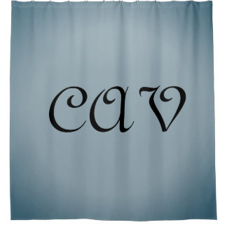 Blue Grey Shower Curtain