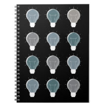 Blue Grey Simple Lightbulb Scandinavian Repeat