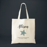 Blue Grey Starfish Bridesmaid Tote Bag for Wedding<br><div class="desc">Fill this lovely bag with the accessories your girls need for your bachelorette or wedding weekend!</div>