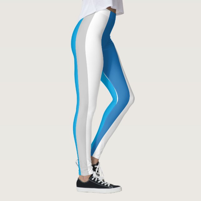 Blue / Grey Striped Leggings 1 (Right)