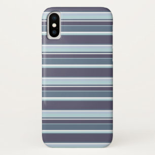 Blue-grey stripes iPhone x case