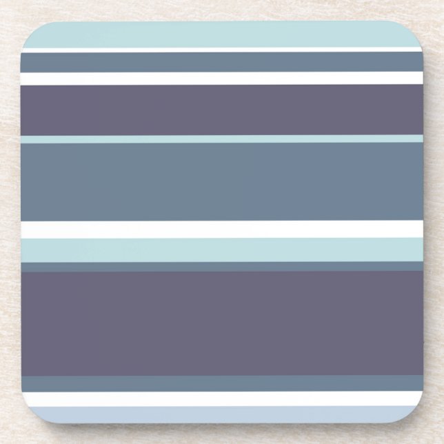 Blue-grey stripes coaster (Front)