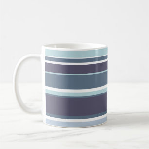 Blue-grey stripes coffee mug