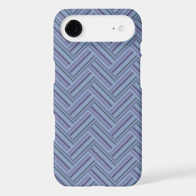 Blue-grey stripes double weave pattern (Back)