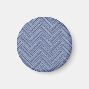 Blue-grey stripes double weave pattern magnet