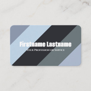Blue grey stripes harmonic colour palette QR-Code Business Card