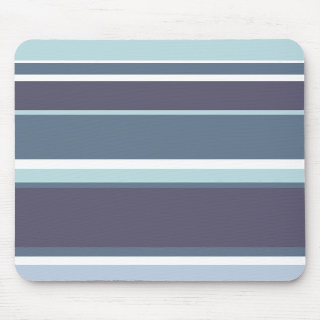 Blue-grey stripes mouse pad (Front)