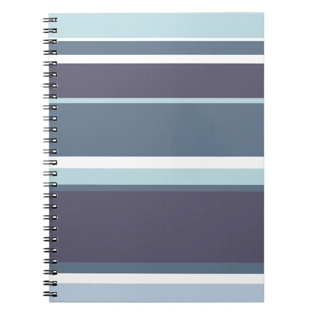 Blue-grey stripes notebook (Front)