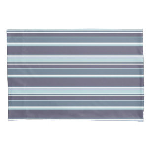 Blue-grey stripes pillowcase
