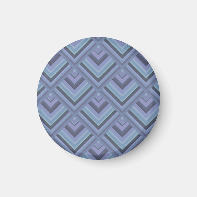 Blue-grey stripes scale pattern magnet (Front)