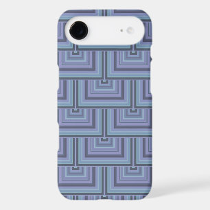 Blue-grey stripes square scales pattern