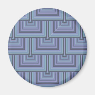 Blue-grey stripes square scales pattern magnet
