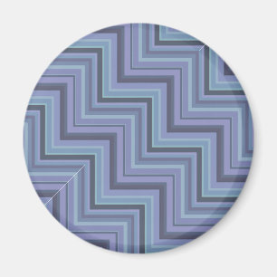 Blue-grey stripes stairs pattern magnet