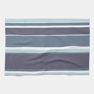 Blue-grey stripes tea towel