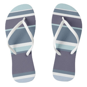Blue-grey stripes thongs