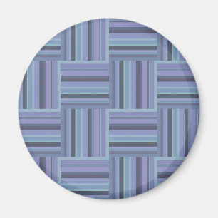 Blue-grey stripes weave pattern magnet