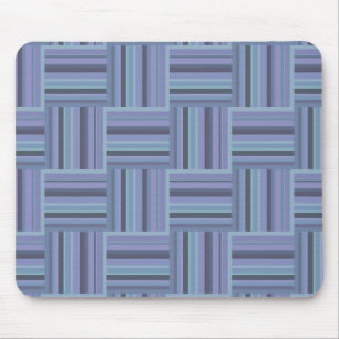 Blue-grey stripes weave pattern mouse pad