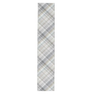 Blue/Grey/Tan Plaid Medium Table Runner