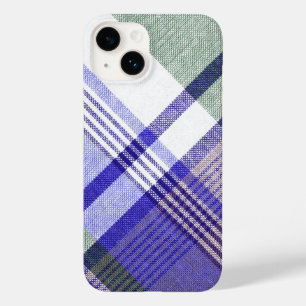 Blue Grey Tartan Plaid Case