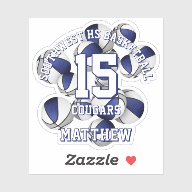 blue grey team colours basketballs cluster (Sheet)