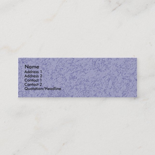 Blue Grey Wall Mini Business Card (Front)