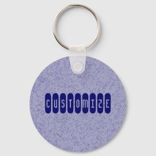 Blue Grey Wall - Template Key Ring