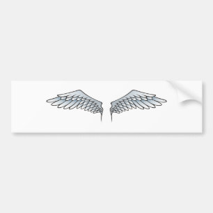 Blue-grey wings bumper sticker