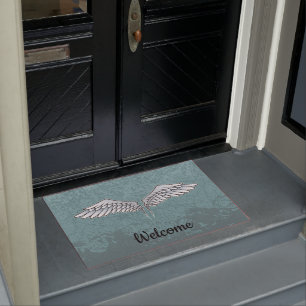 Blue-Grey Wings Doormat